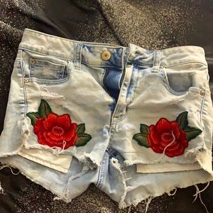 American Eagle super stretch high-rise flower short